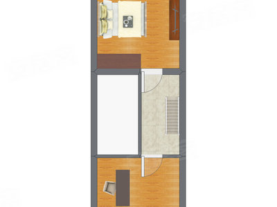 1室1厅 22.15平米户型图