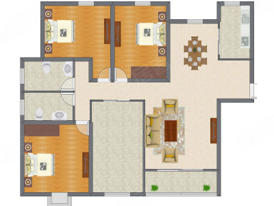 3室2厅 141.20平米