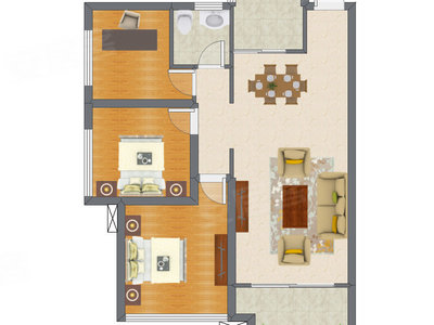 3室2厅 87.35平米