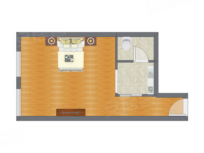 1室0厅 55.30平米户型图