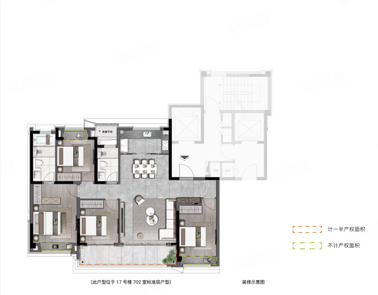 建发玺云4室2厅2卫143㎡南472万