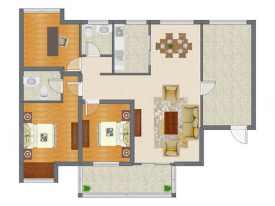 3室2厅 111.65平米