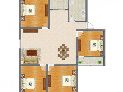 3室2厅 107.98平米户型图