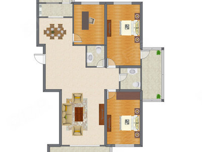 3室2厅 148.68平米