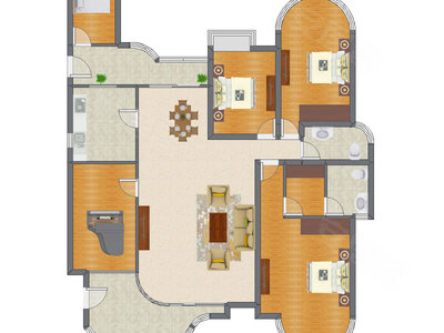 4室3厅 186.92平米