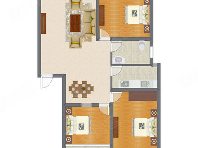 3室2厅 94.60平米