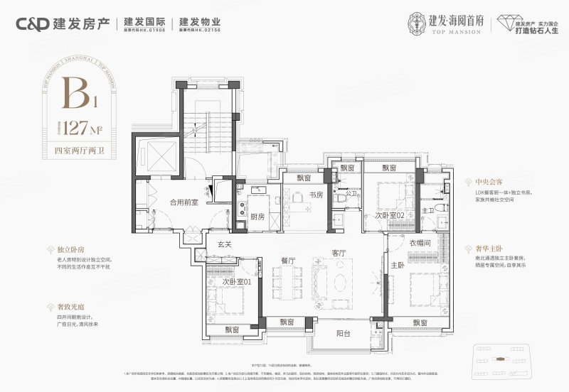 上海建发·海阅首府4室2厅127㎡895万二手房图片