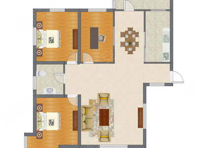 3室2厅 139.98平米
