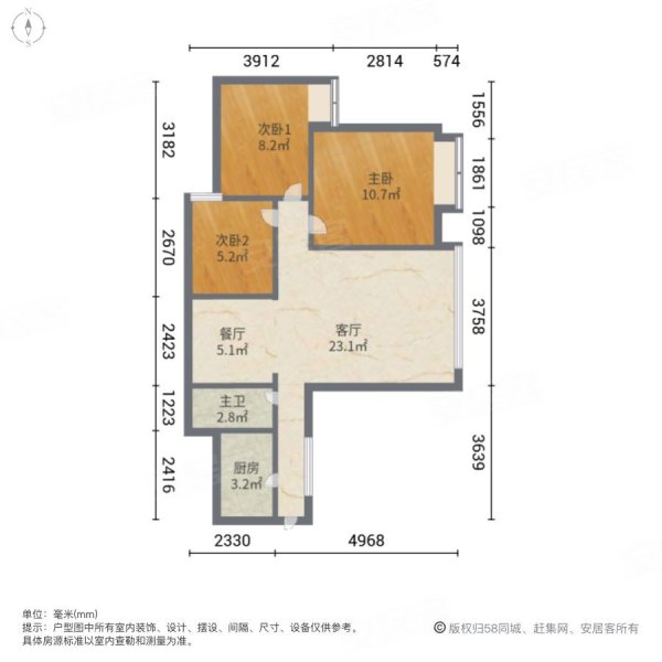 幸福城二期户型图图片