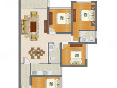 4室2厅 99.50平米