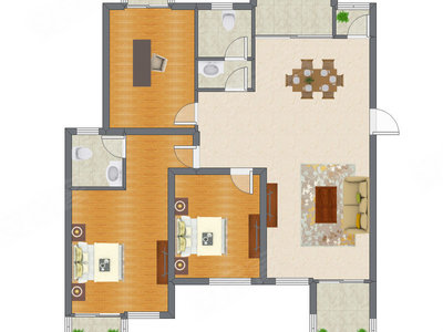 3室2厅 118.11平米