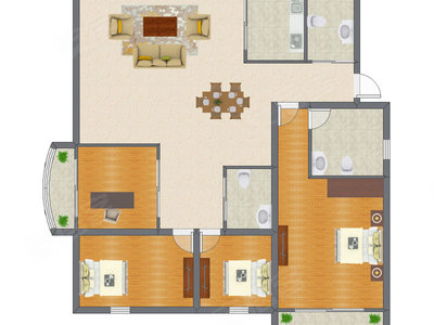 4室2厅 159.85平米