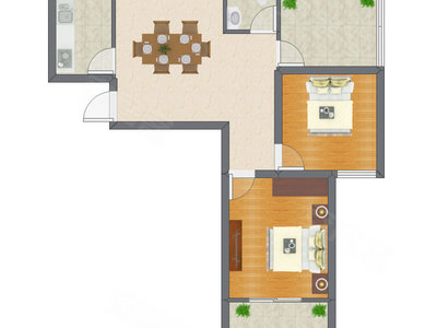 2室1厅 99.00平米户型图