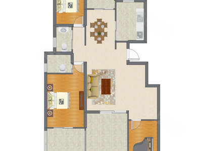 3室2厅 141.75平米
