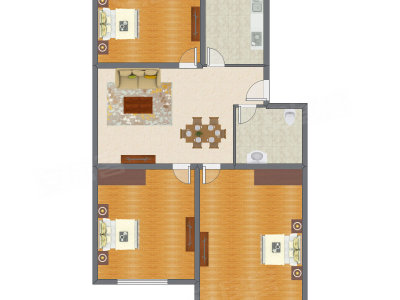 3室2厅 135.37平米