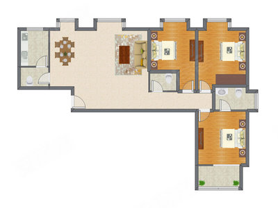 3室2厅 145.11平米