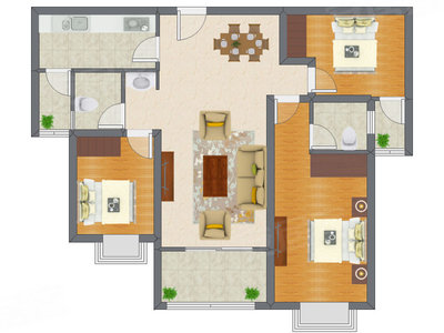 3室2厅 112.60平米户型图