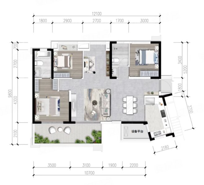 黄龙溪谷(新房)3室3厅130㎡100万二手房图片