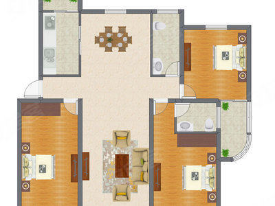 3室2厅 146.50平米