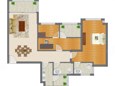 2室2厅 105.47平米
