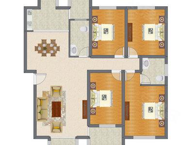 4室2厅 176.07平米
