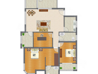 3室2厅 169.45平米
