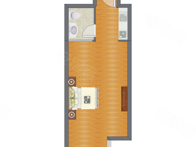 1室0厅 33.70平米