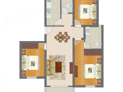 3室2厅 119.95平米户型图