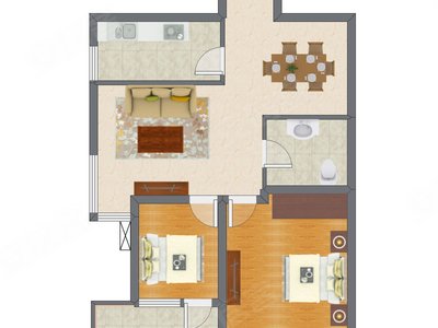2室2厅 88.86平米