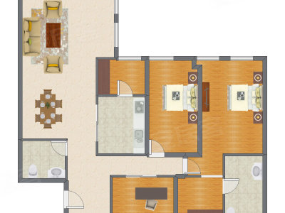 3室2厅 167.83平米