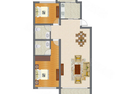 2室2厅 113.55平米