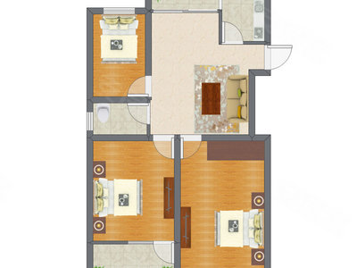 3室1厅 85.12平米