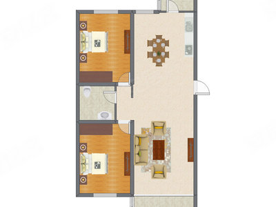 2室2厅 134.10平米
