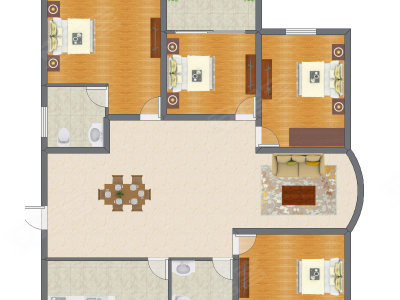4室2厅 150.79平米