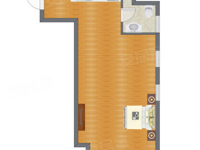 1室0厅 65.20平米户型图