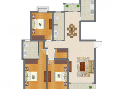 3室2厅 156.27平米