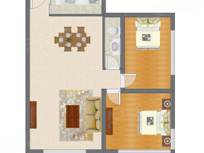 2室2厅 79.00平米户型图