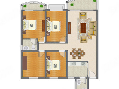 4室2厅 127.45平米