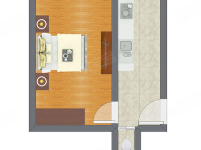 1室0厅 31.37平米
