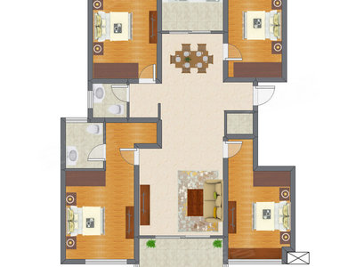 4室2厅 125.78平米