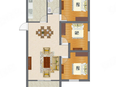3室1厅 71.16平米