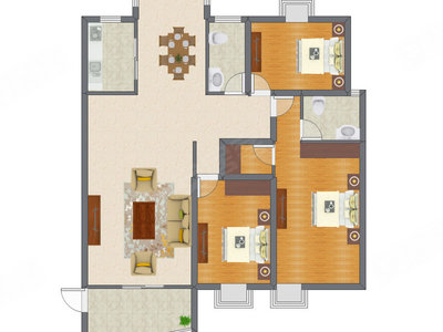3室2厅 111.90平米