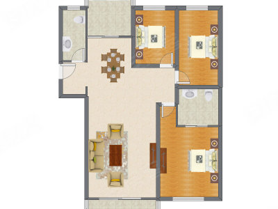 3室2厅 141.79平米
