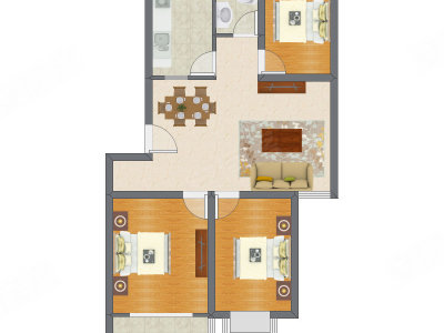 3室2厅 95.14平米