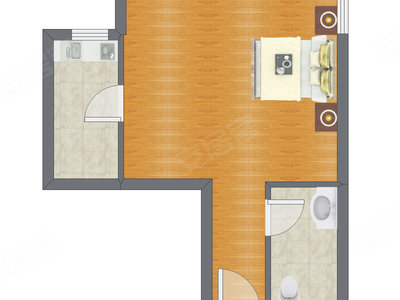 1室0厅 60.00平米户型图