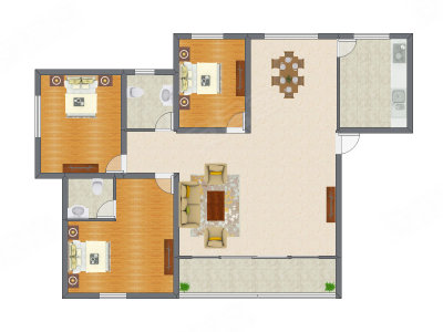 3室2厅 149.90平米