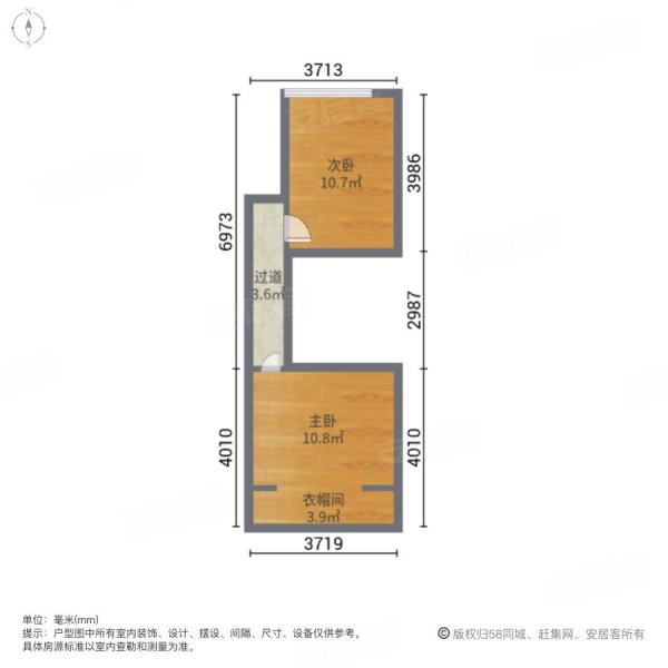 万达广场(海珠)2室2厅1卫26㎡南北50万