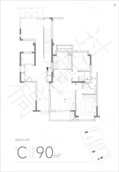 古美阅华2室2厅90㎡640万二手房图片