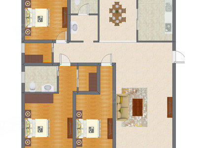 3室2厅 143.47平米