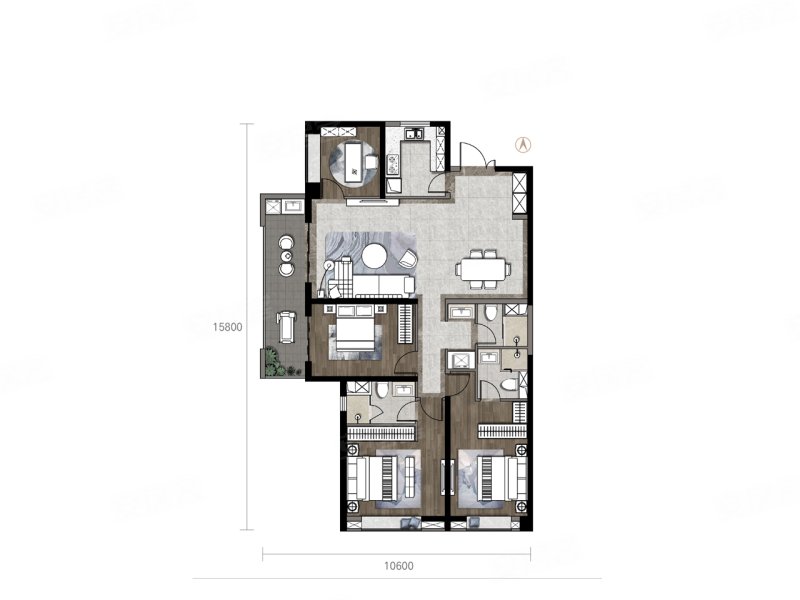 富力开远城二手房,342万,4室2厅,3卫,168平米-西安安居客